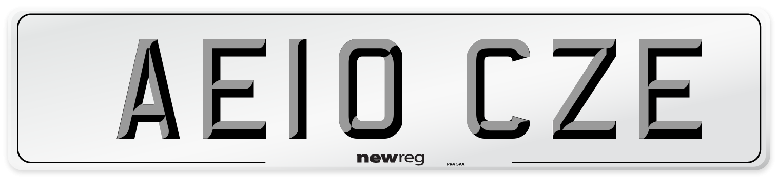 AE10 CZE Number Plate from New Reg